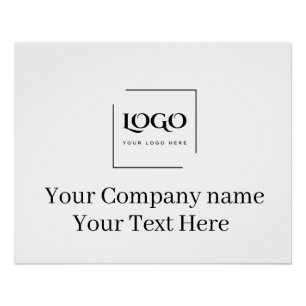 Poster Modèle de logo personnalisé élégant