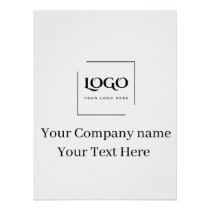 Poster Modèle de logo personnalisé élégant