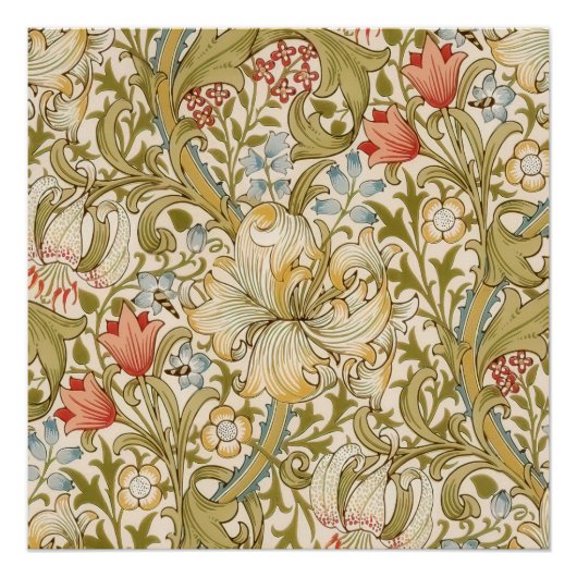 Poster Modèle de lys de William Morris (Devant)