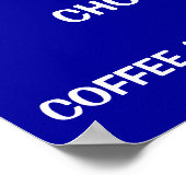 Poster Modèle de menu PERSONNALISER Grand bleu marine bla (Coin)