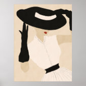 Poster Modèle de mode vintage (Devant)