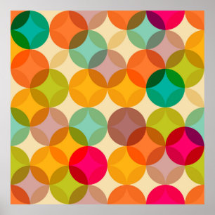 Poster Modèle de motif abstrait vintage, arrière-plan