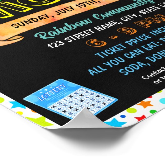 Poster Modèle de nuit Bingo (Coin)