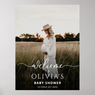 Poster Modèle de pancarte de bienvenue pour Baby Shower a