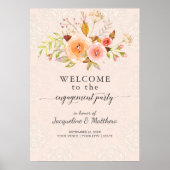 Poster Modèle de panneau de bienvenue de fiançailles (Devant)