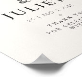 Poster Modèle de panneau de bienvenue de mariage minimal (Coin)