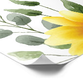 Poster Modèle de panneau de bienvenue funéraire floral (Coin)