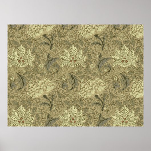 Poster Modèle de papier peint William Morris Windrush (Devant)