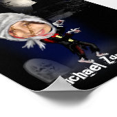 Poster Modèle de photo caricature de zombie amusant - cad (Coin)