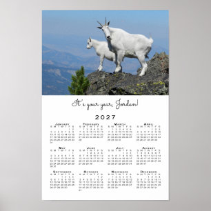 Poster Modèle de photo de chèvre inspirante Calendrier 20