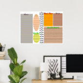 Poster Modèle de planificateur numérique (Bureau à domicile)