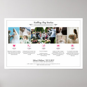 Poster Modèle de planning du jour de mariage