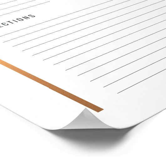 Poster MODÈLE de recettes de cuisine vierge IMPRIMABLE po (Coin)