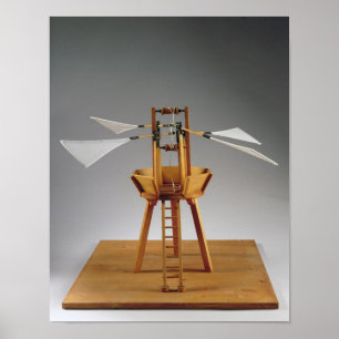 Poster Modèle de reconstruction du design de da Vinci