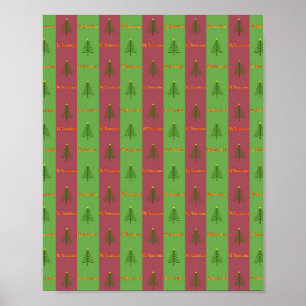 Poster Modèle de sapin de Noël Old World Evergreen
