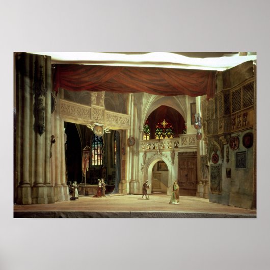 Poster Modèle de scène pour l'opéra (Devant)