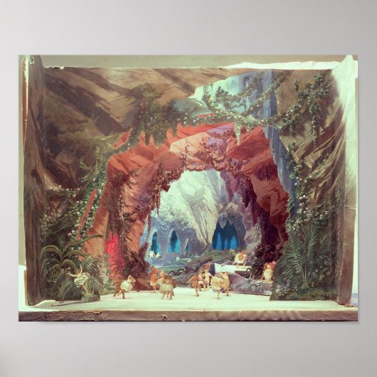 Poster Modèle de scène pour l'opéra "Tannhauser" (Devant)