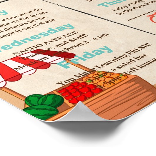 Poster Modèle de semaine d'appréciation des enseignants d (Coin)