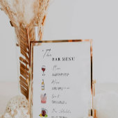 Poster Modèle de signature du menu de la barre minimalist