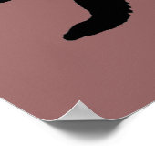 Poster Modèle de silhouette de l'ours noir (Coin)