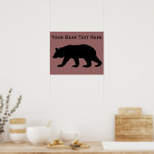 Poster Modèle de silhouette de l'ours noir (Cuisine)