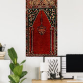Poster Modèle de tapis de prière orientale - Mosquée (Bureau à domicile)