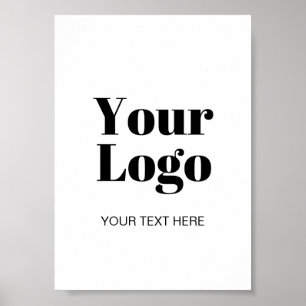 Poster Modèle de téléchargement de logo ou d'image simple