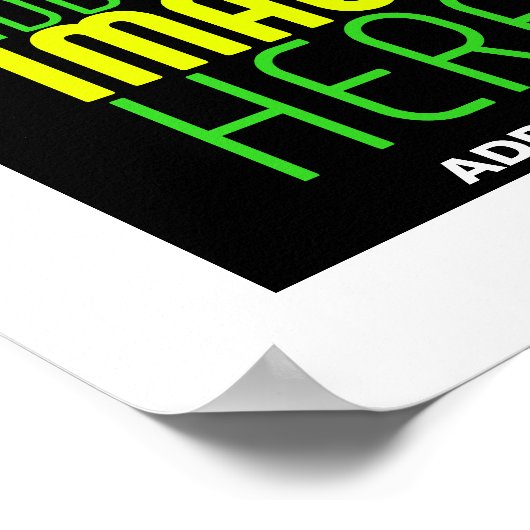 POSTER MODELE DE TEXTE D'IMAGE NOIRE SIMPLE ÉDITABLE MODE (Coin)