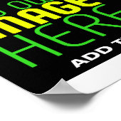 POSTER MODELE DE TEXTE D'IMAGE NOIRE SIMPLE ET MODIFIABLE (Coin)