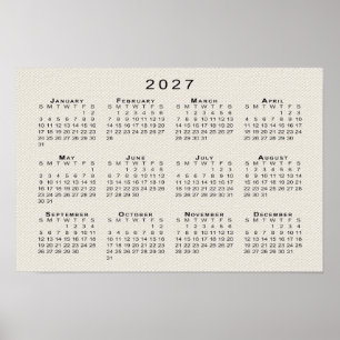 Poster Modèle de texture de toile fausse pour calendrier