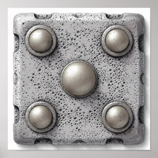Poster Modèle de texture en fonte hyper-réaliste et piqué