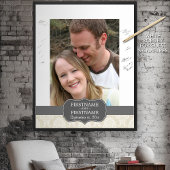 Poster Modèle de tissu en beige et en charbon de bois