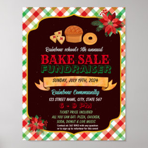 Poster Modèle de vente de gâteaux de Noël
