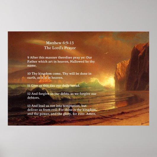 Poster Modèle d'Écriture, Le Notre Père (Devant)
