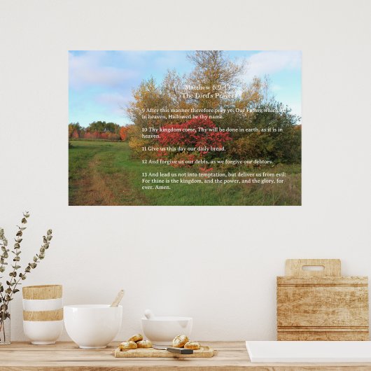 Poster Modèle d'Écriture, Le Notre Père (Cuisine)