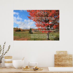 Poster Modèle d'Écriture, Le Notre Père