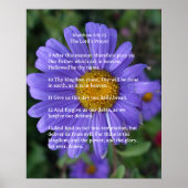 Poster Modèle d'Écriture, Le Notre Père, dais pourpre (Devant)