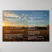 Poster Modèle d'Écriture, Psaume 23, Le Notre Père (Devant)