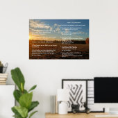 Poster Modèle d'Écriture, Psaume 23, Le Notre Père (Bureau à domicile)