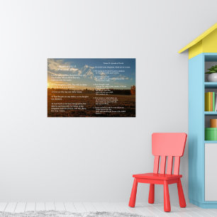 Poster Modèle d'Écriture, Psaume 23, Le Notre Père