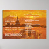 Poster Modèle d'Écriture, Psaume 23, Le Notre Père (Devant)