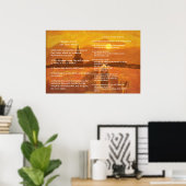 Poster Modèle d'Écriture, Psaume 23, Le Notre Père (Bureau à domicile)