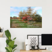 Poster Modèle d'Écriture, Psaume 23, Notre Père (Bureau à domicile)