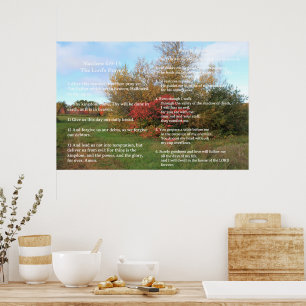 Poster Modèle d'Écriture, Psaume 23, Notre Père