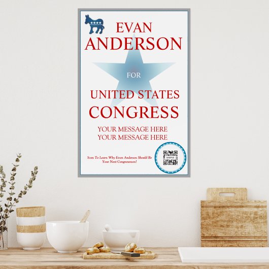 Poster Modèle démocrate Donkey (Cuisine)