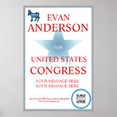 Poster Modèle démocrate Donkey (Devant)