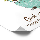 Poster modèle d'empreinte manuscrite do-it-yourself Owl F (Coin)