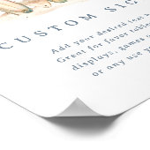 Poster Modèle des panneaux de Baby shower du Surf côtier  (Coin)