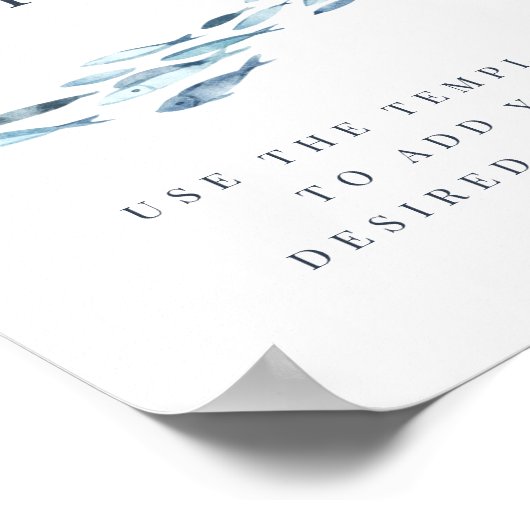 Poster Modèle des signaux Mariage 8x10 pour poissons côti (Coin)