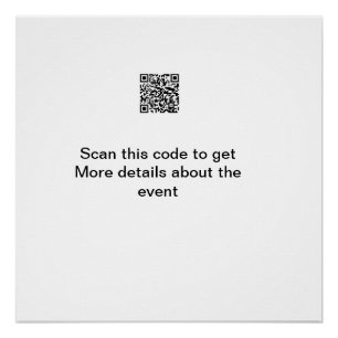 Poster Modèle d'événement commercial de scan de code Q R